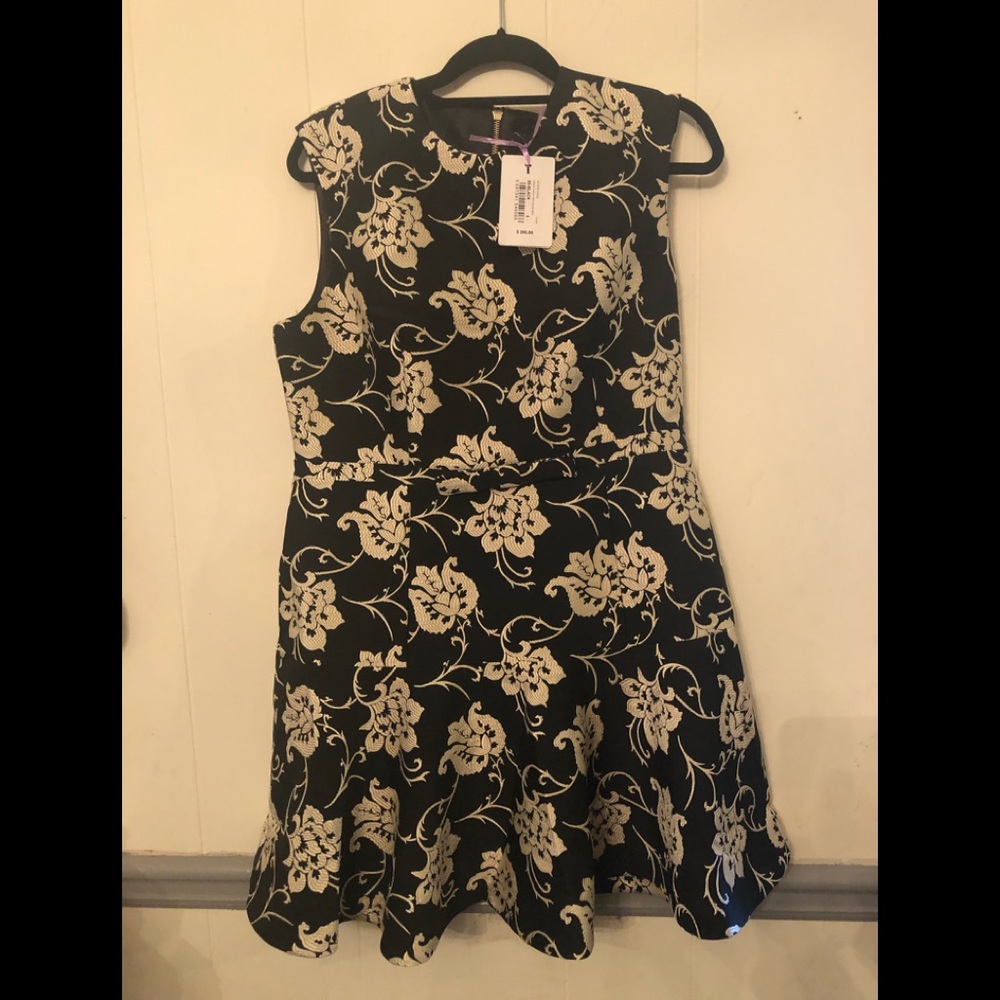 Ted Baker Ornate Paisley Peplum Hem Dress
